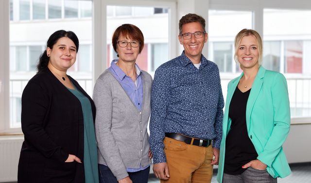 Das Bild zeigt das Team aus palliativpflegerischen und medizinischen Fachkräften.Palliativmedizin der St. Augustinus Gruppe