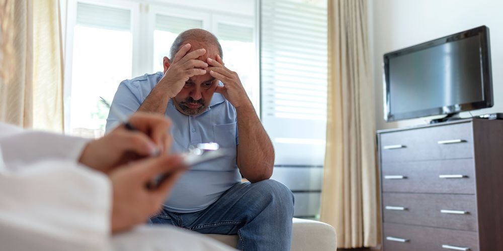 Ein Patient bei der Psychotherapie, um ihre Depression und Übergewicht zu behandeln. 